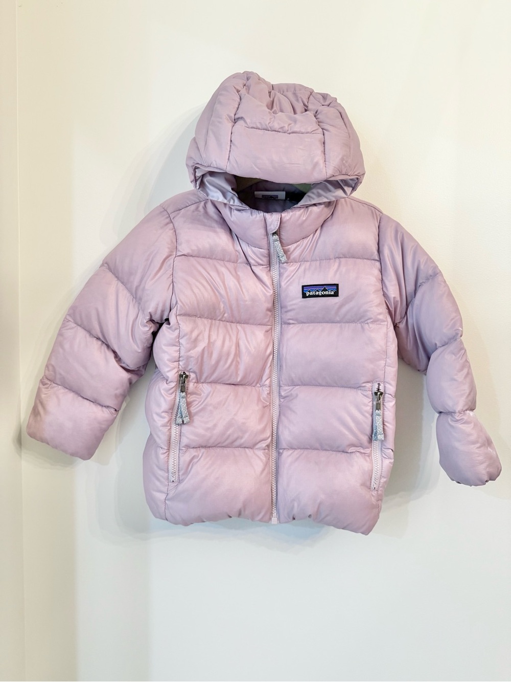 Patagonia Kids Light Pink Hi Loft Puffer Down Jacket 3T